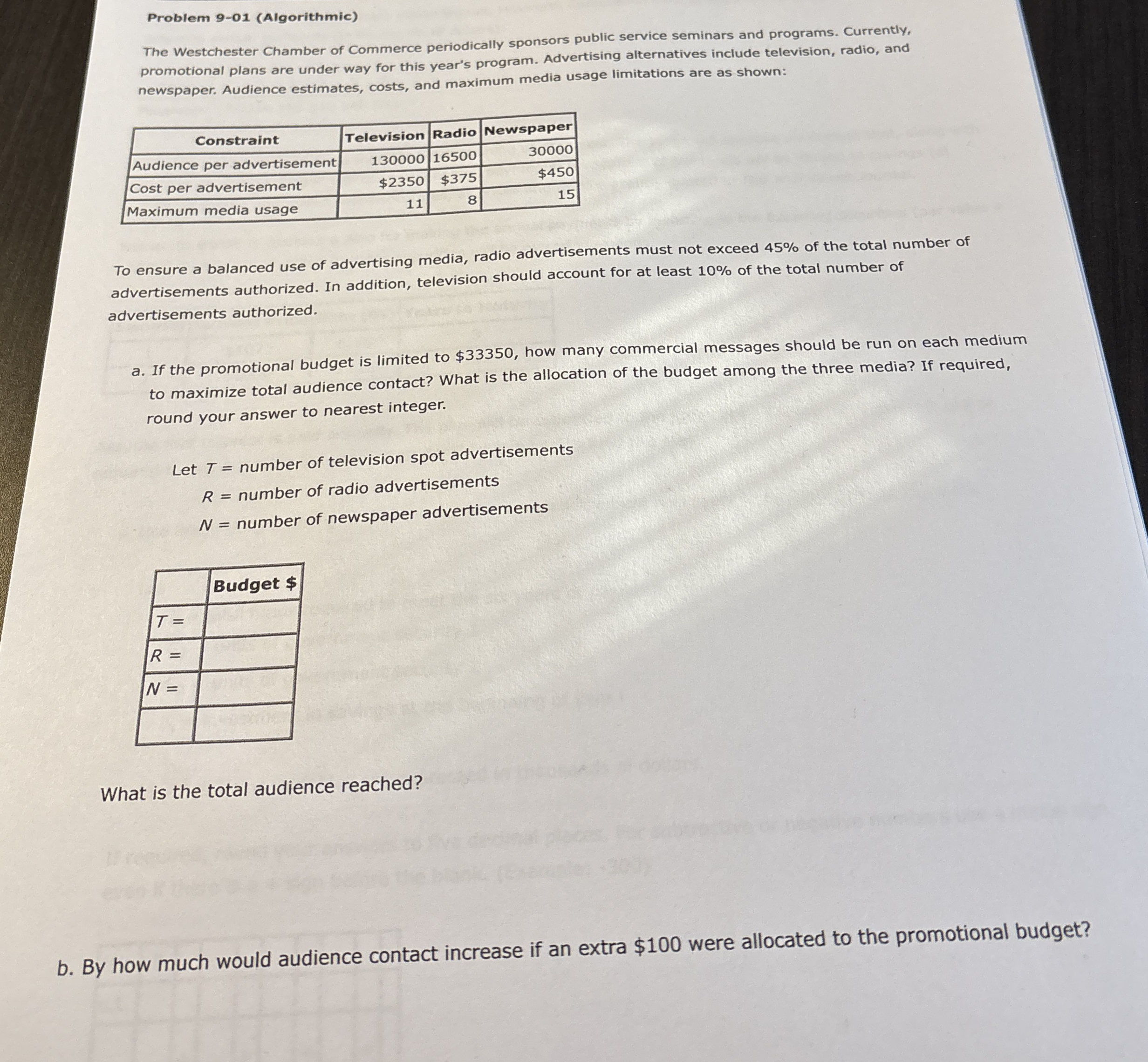 Problem 9 - 0 1 ( Algorithmic ) The Westchester