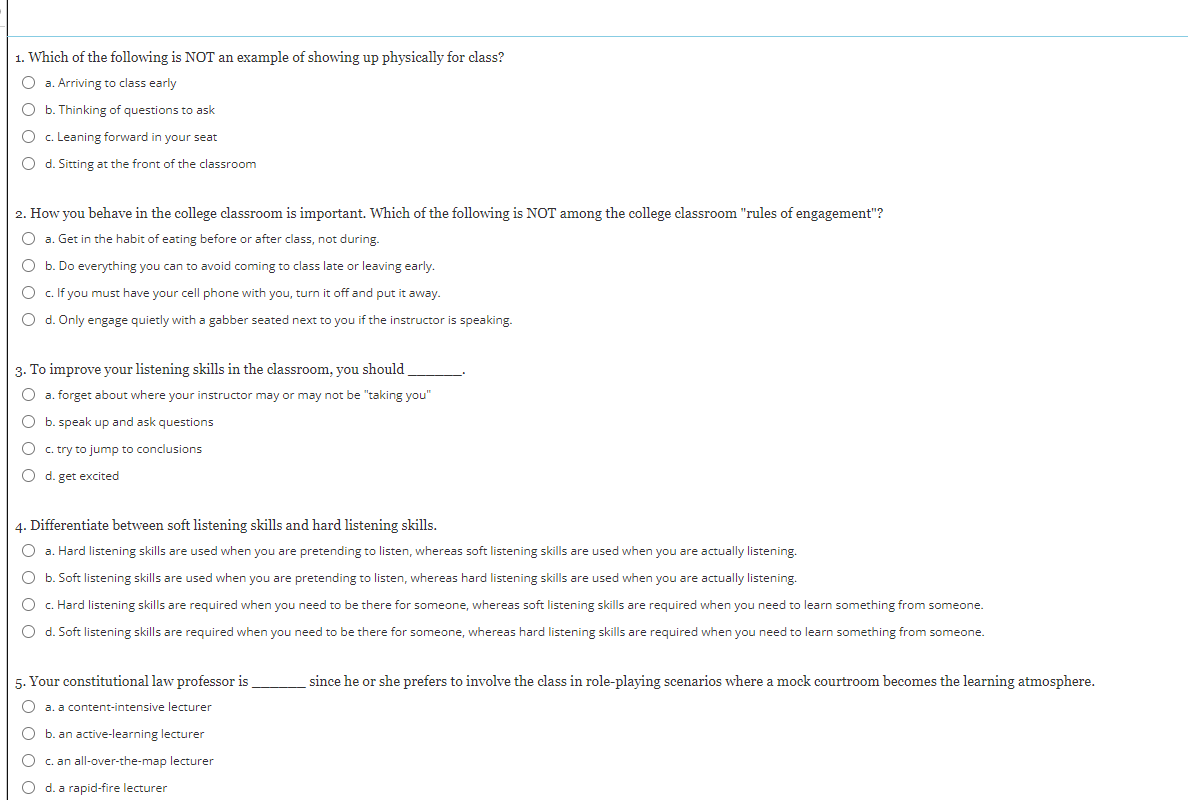 1. Which of the following is NOT an example of