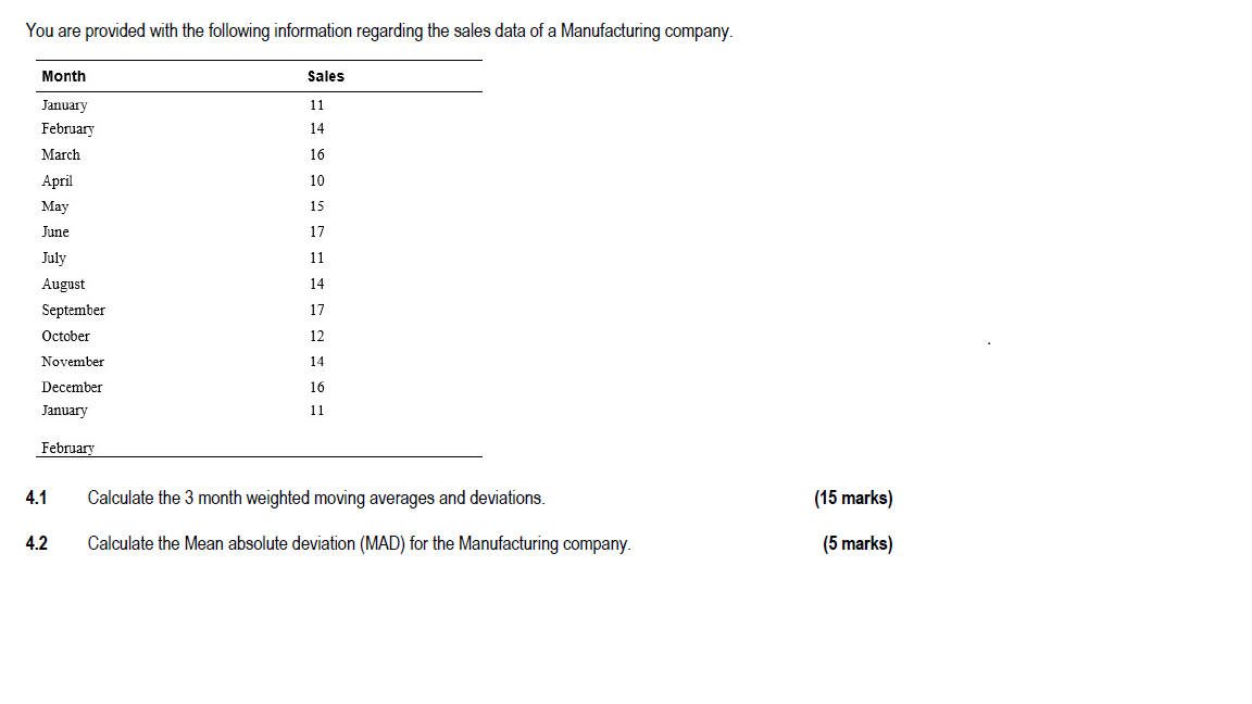 You are provided with the following information