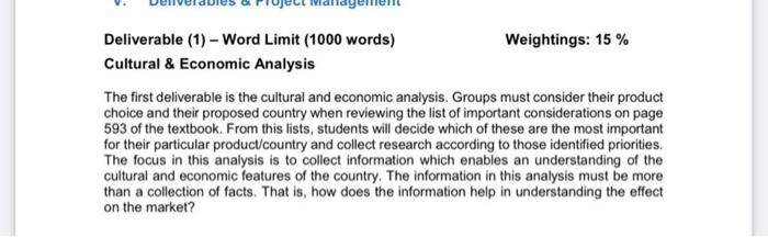 PLEASE HELP ASAP Deliverable (1) - Word Limit