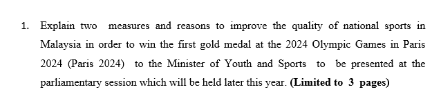 1. Explain two measures and reasons to improve