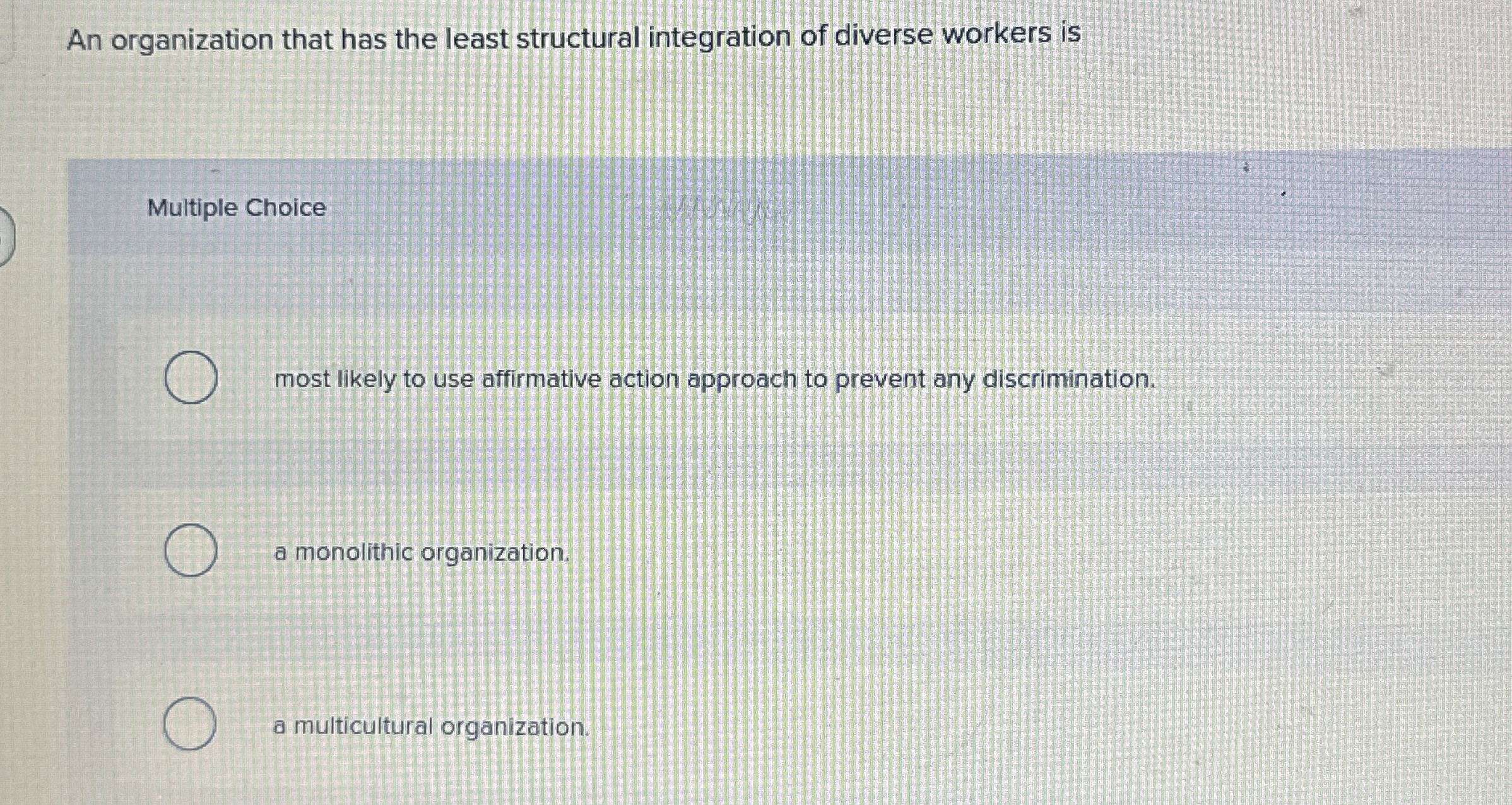 An organization that has the least structural