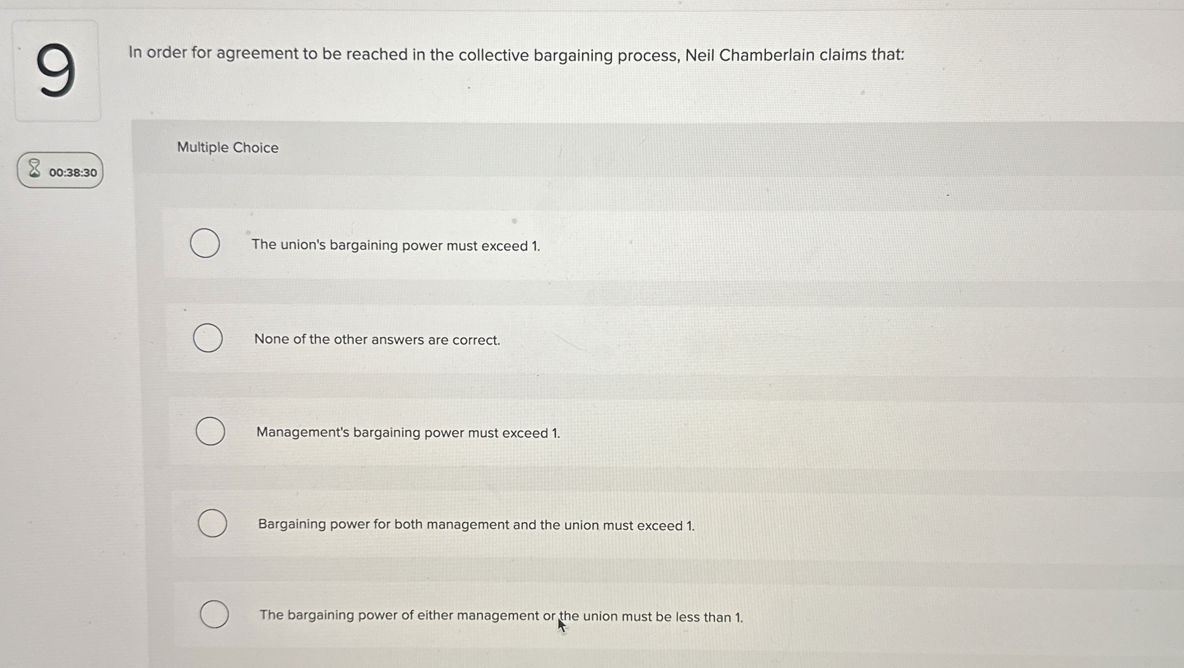 9 In order for agreement to be reached in the