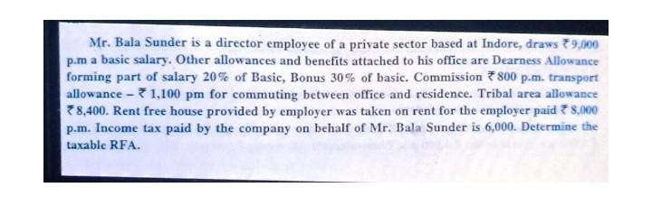 Mr. Bala Sunder is a director employee of a