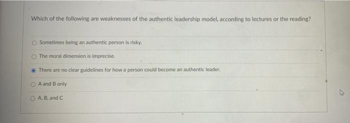 Which of the following are weaknesses of the