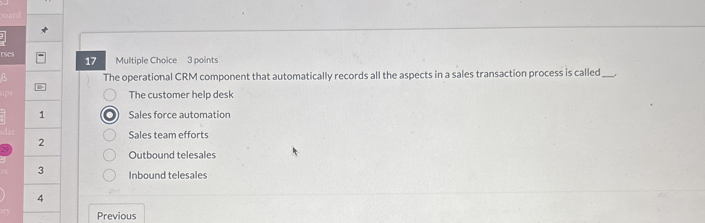 rses Multiple Choice 3 points 8 The operational