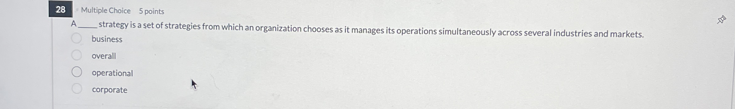 2 8 Multiple Choice 5 points A q , strategy is a