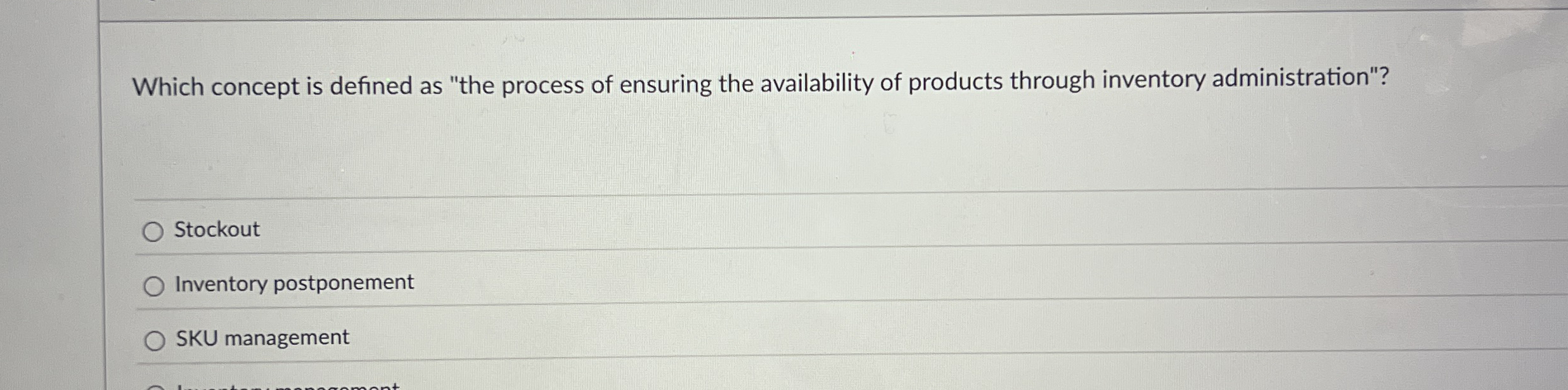 Which concept is defined as "the process of
