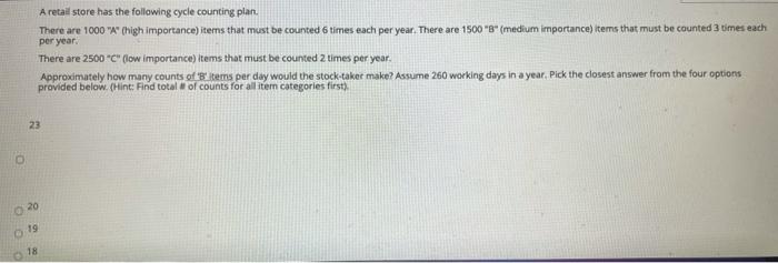 please answer both thanks. ABC analysis