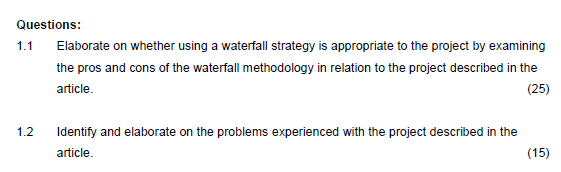 Questions: 1 . 1 Elaborate on whether using a