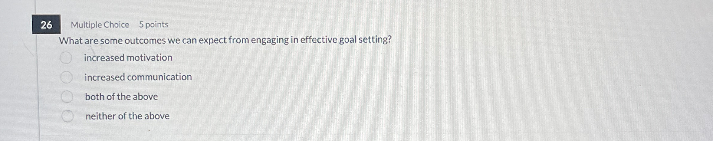 2 6 Multiple Choice 5 points What are some