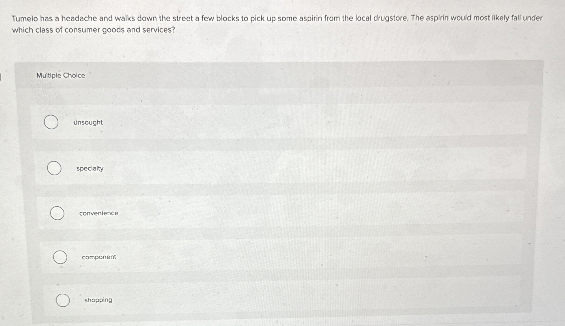 Tumelo has a headache and walks down the street a