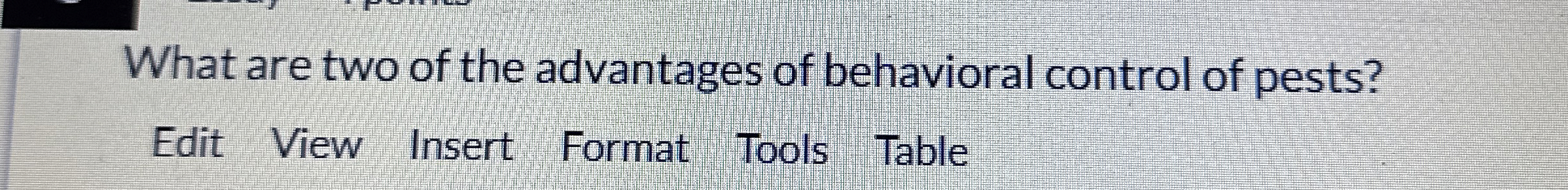 What are two of the advantages of behavioral