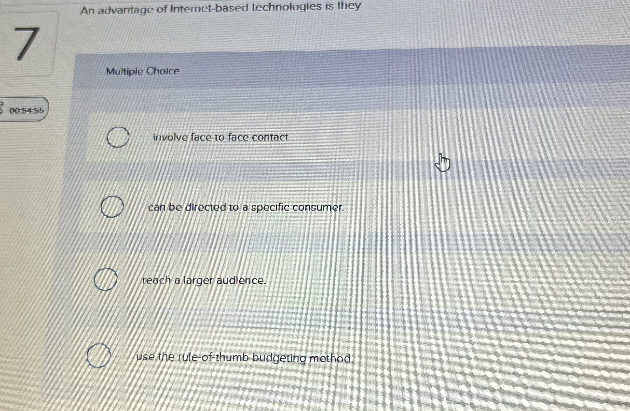 An advantage of Internet - based technologies is