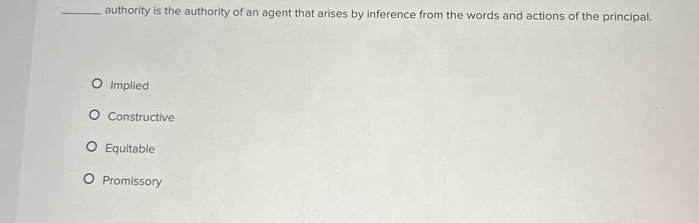 authority is the authority of an agent that