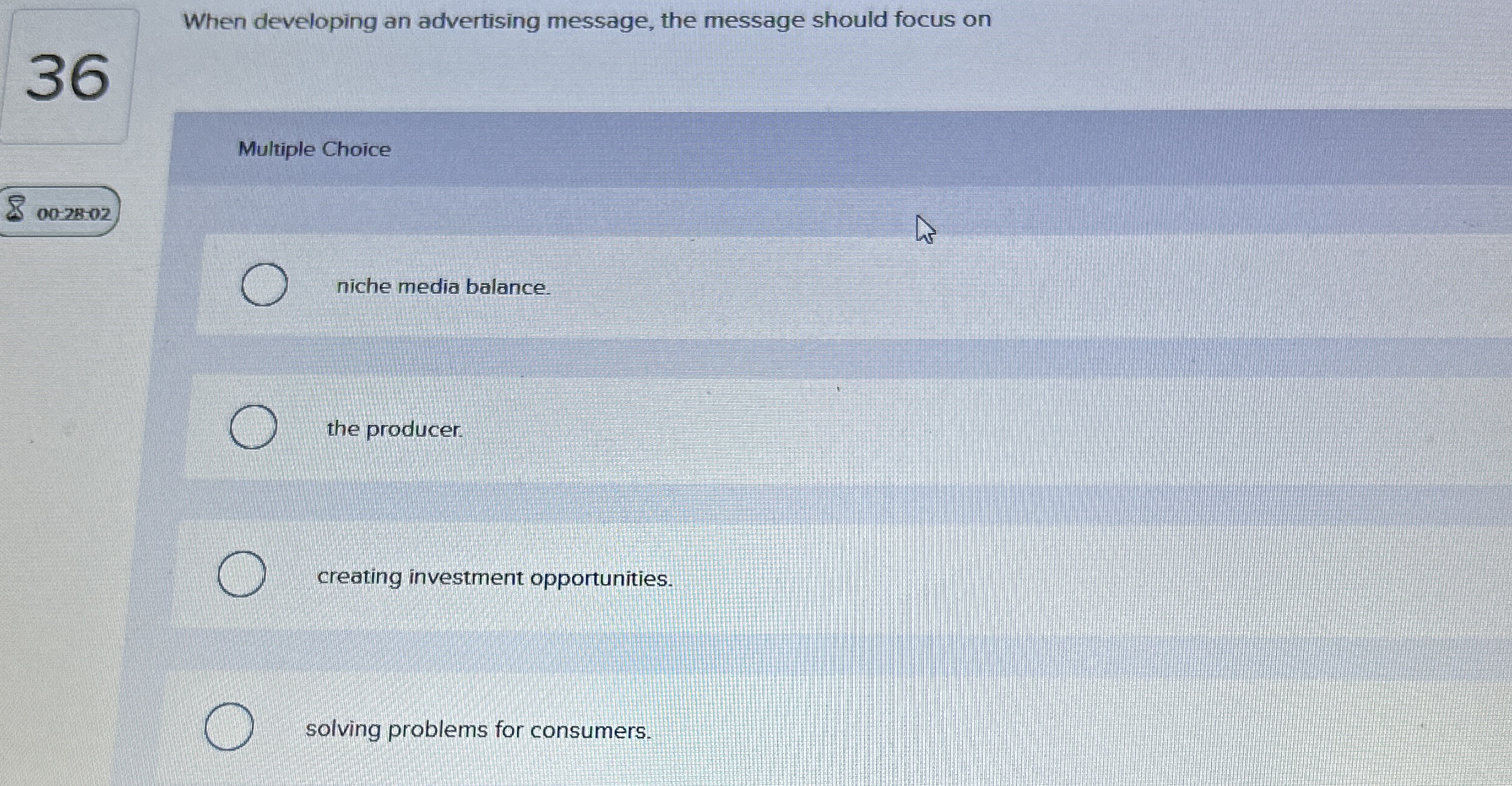 When developing an advertising message, the