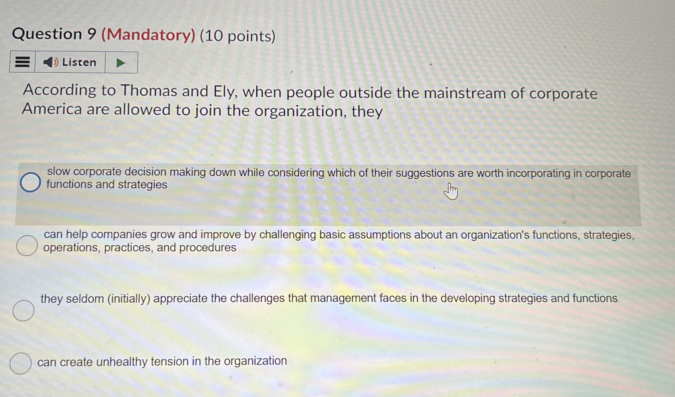 Question 9 ( Mandatory ) ( 1 0 points ) According