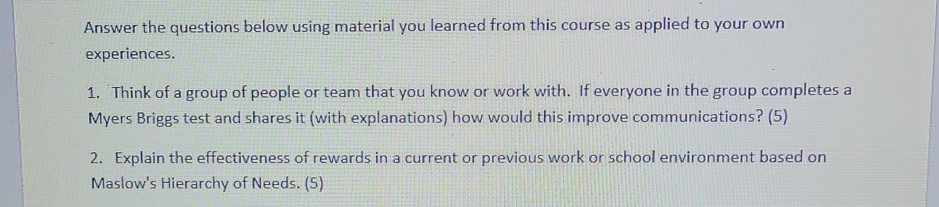Answer the questions below using material you