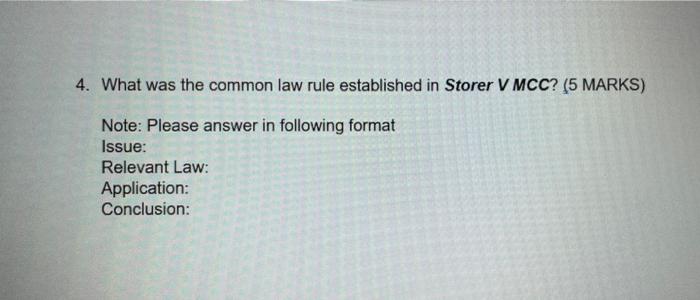 Business law question ( 5 marks ) please answer