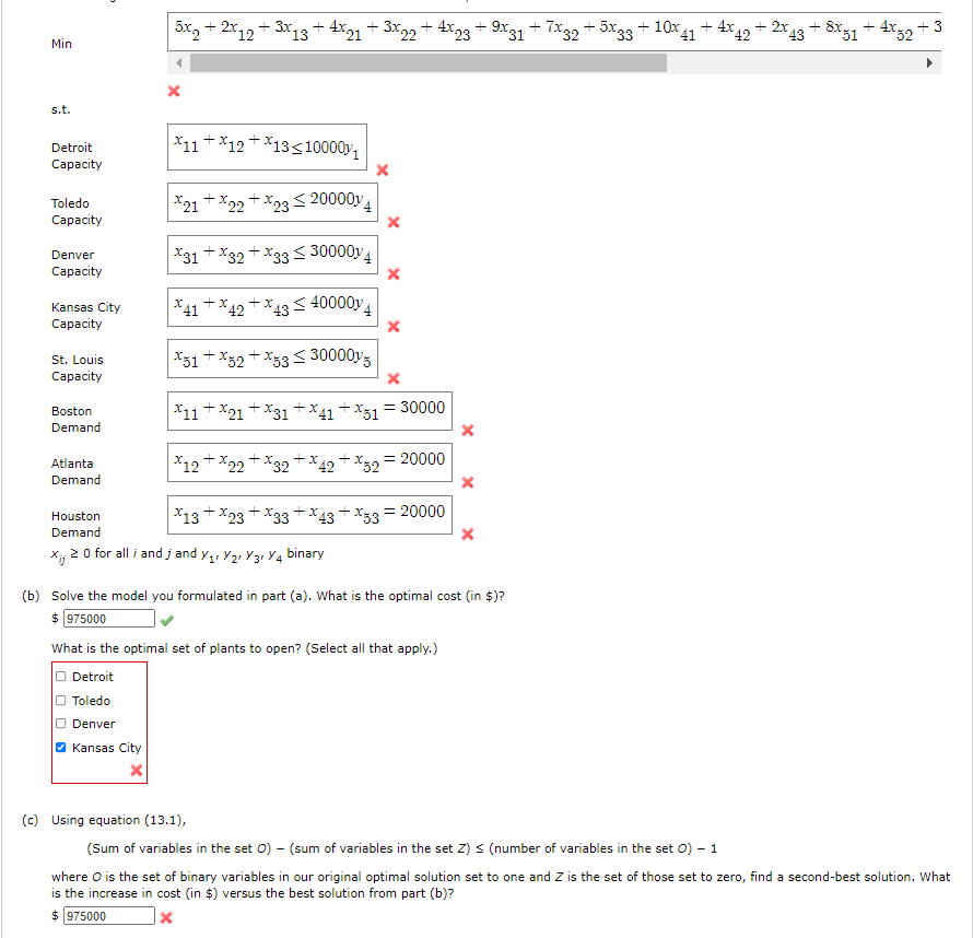 Please answer all parts of mixed-integer