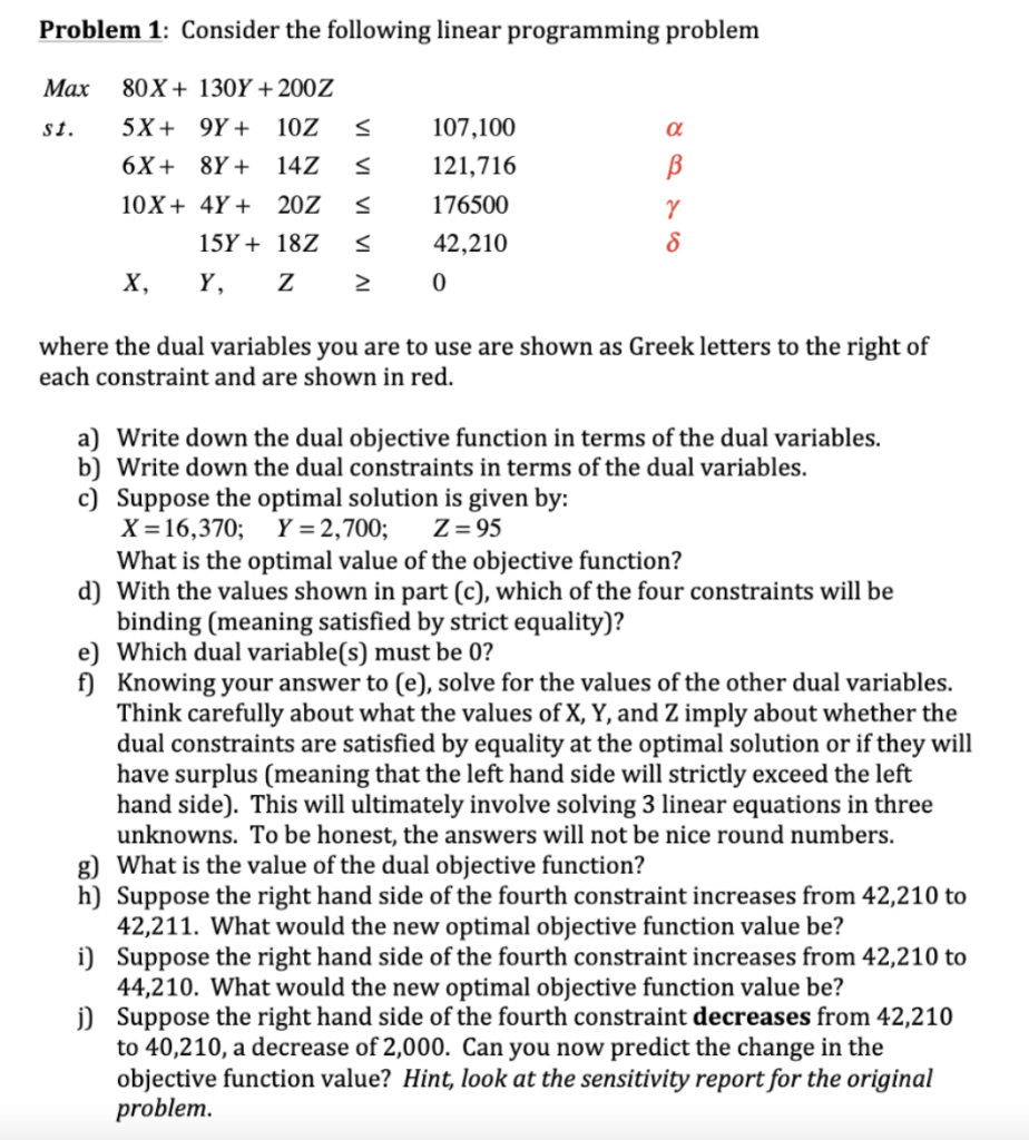 PARTS E-J ONLY PLEASE. THANK YOU. Problem 1:
