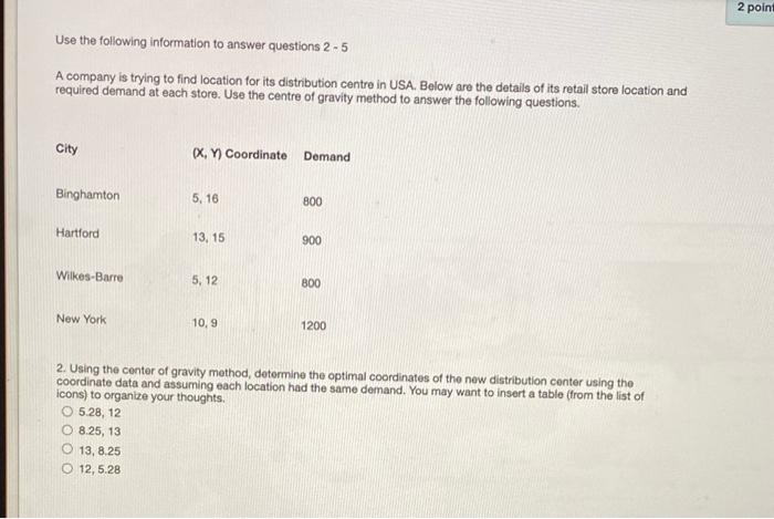 how do you solve this questions? 2 point Use the