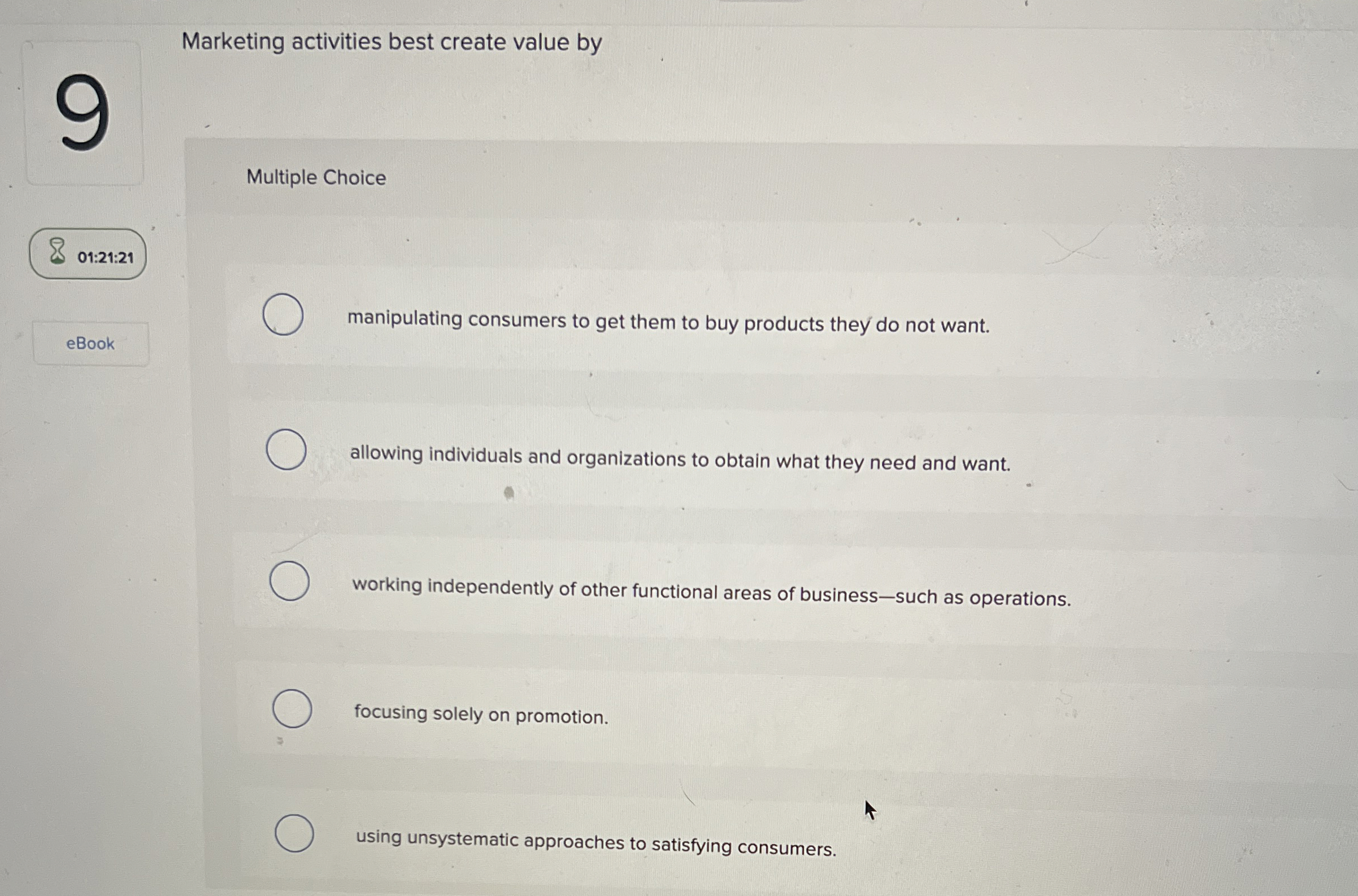 Marketing activities best create value by