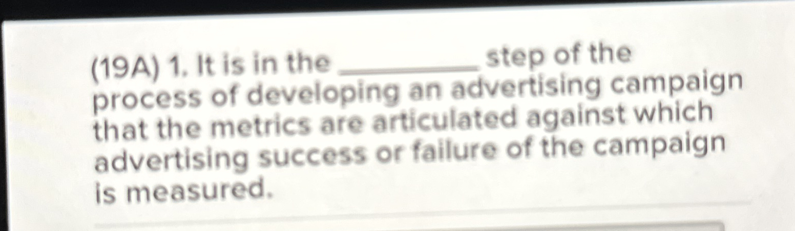 ( 1 9 A ) 1 . It is in the q , step of the