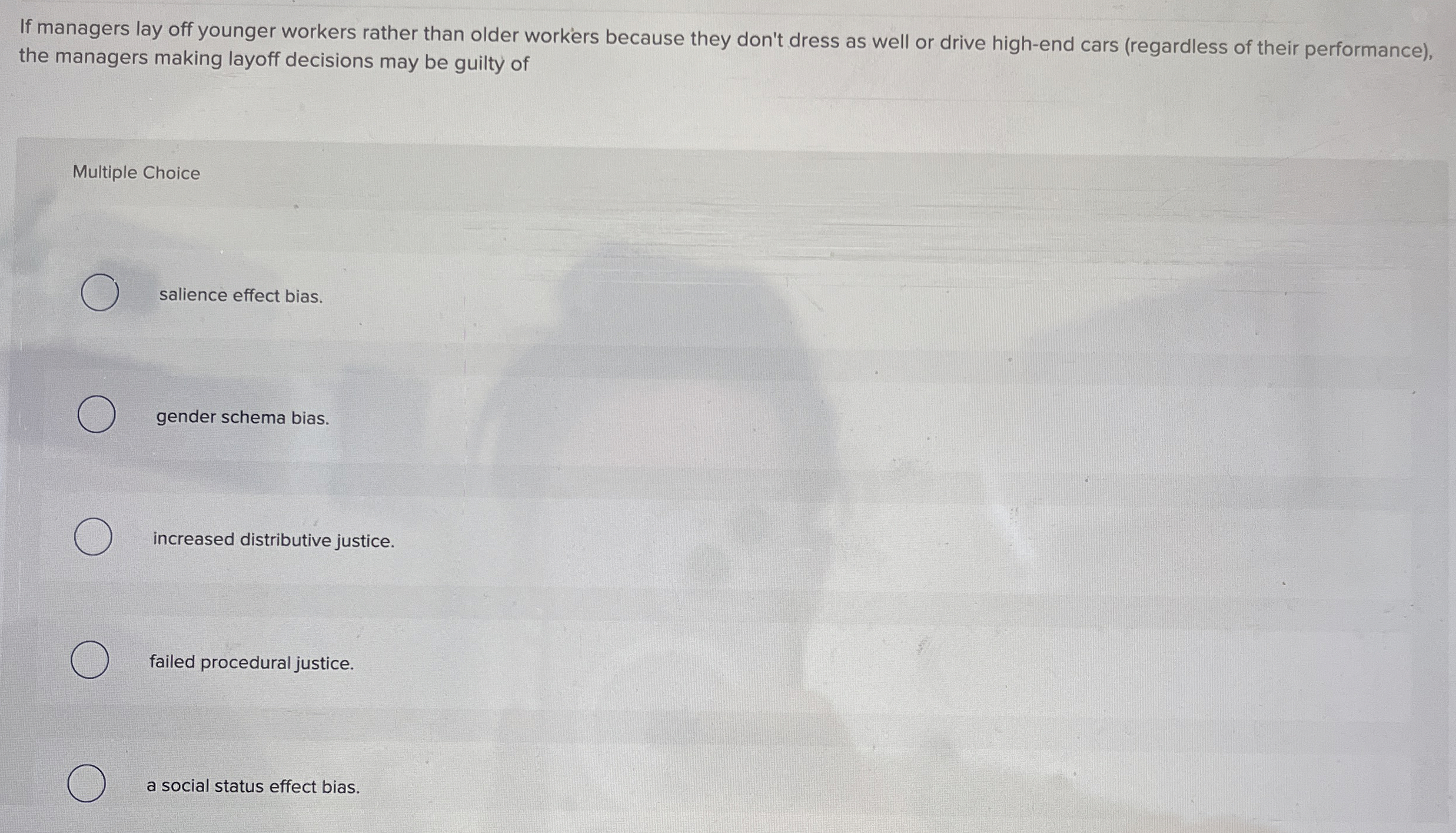 If managers lay off younger workers rather than