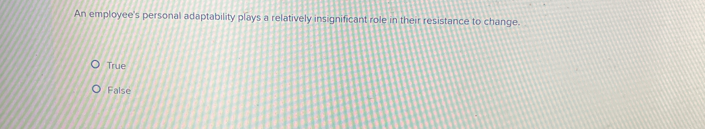 An employee's personal adaptability plays a