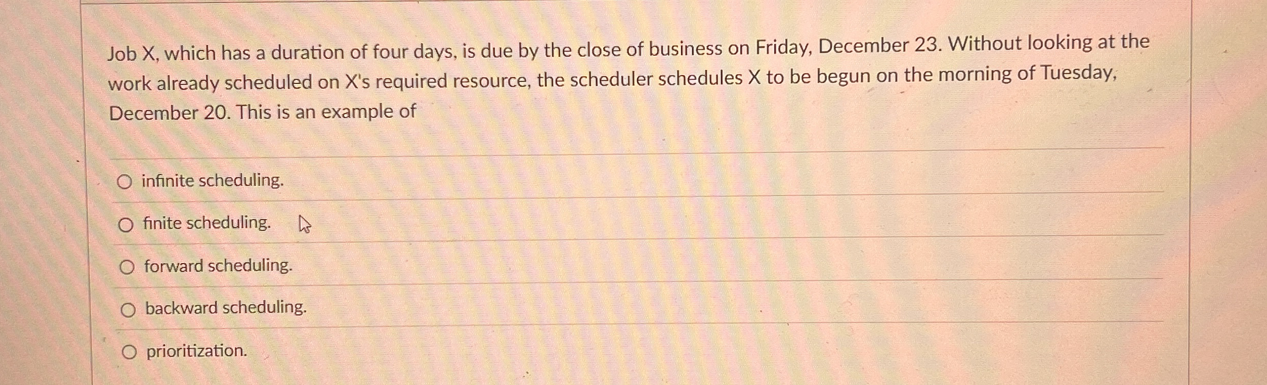 Average completion ( flow ) time for a schedule