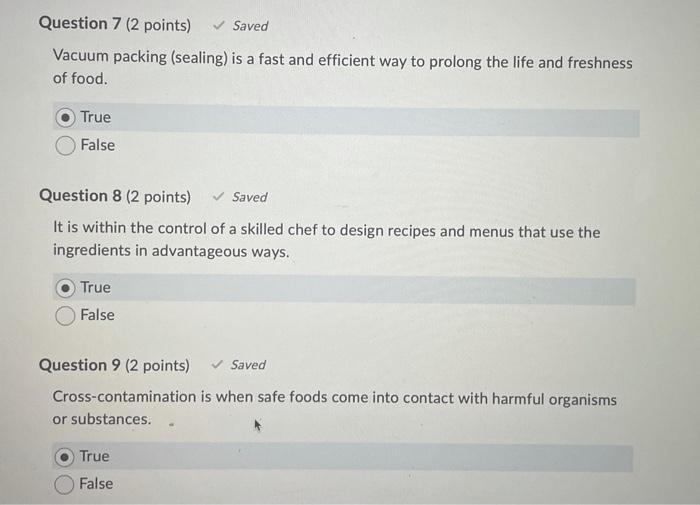 Q4/5/6/7/8/9 please! Question 4 (2 points) Saved