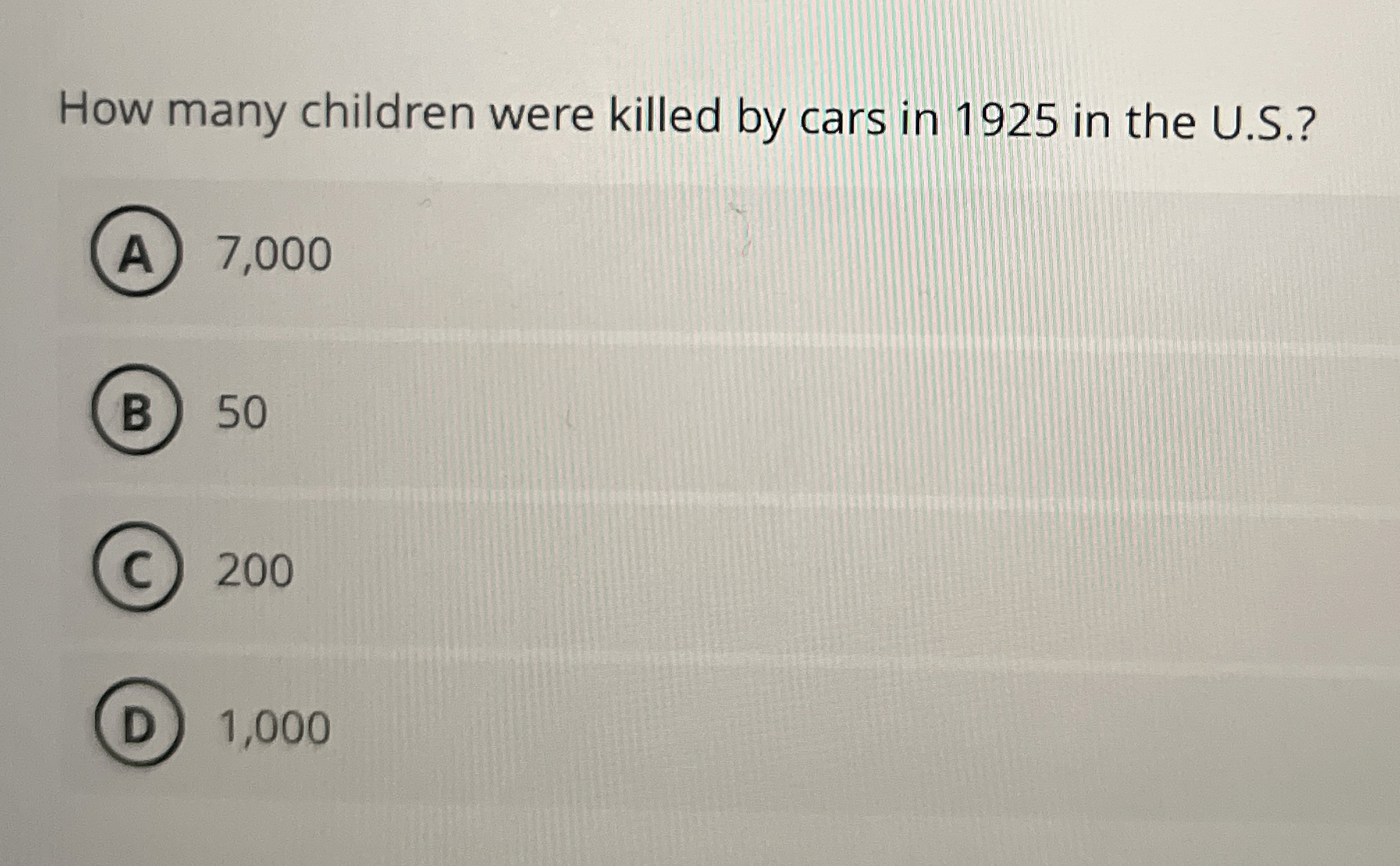 How many children were killed by cars in 1 9 2 5