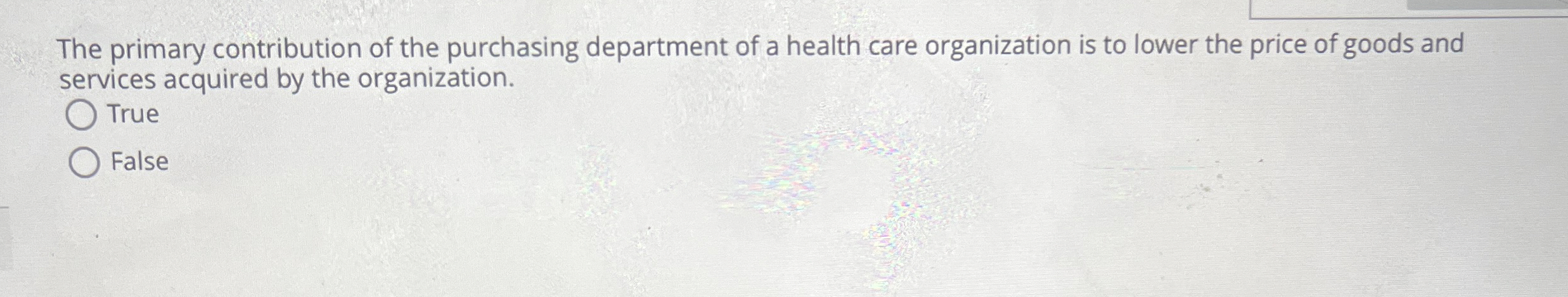 The primary contribution of the purchasing