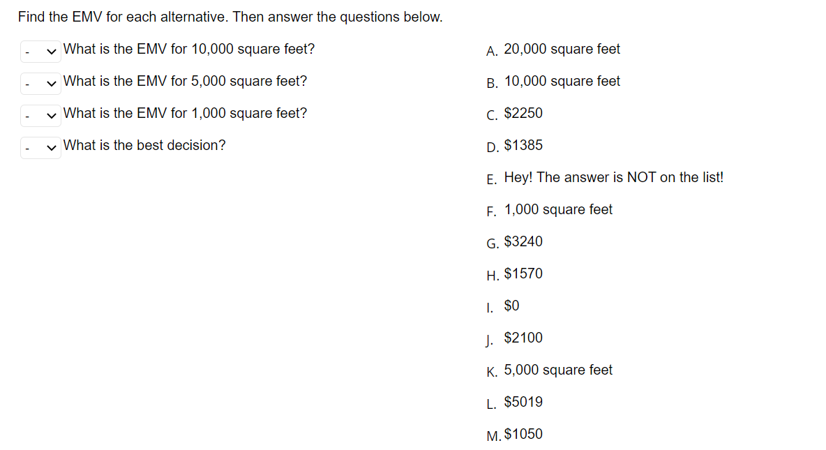 Anita has been struggling with her warehouse