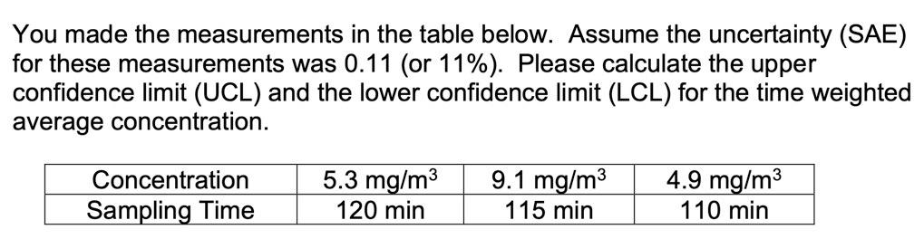 Please write clearly! You made the measurements