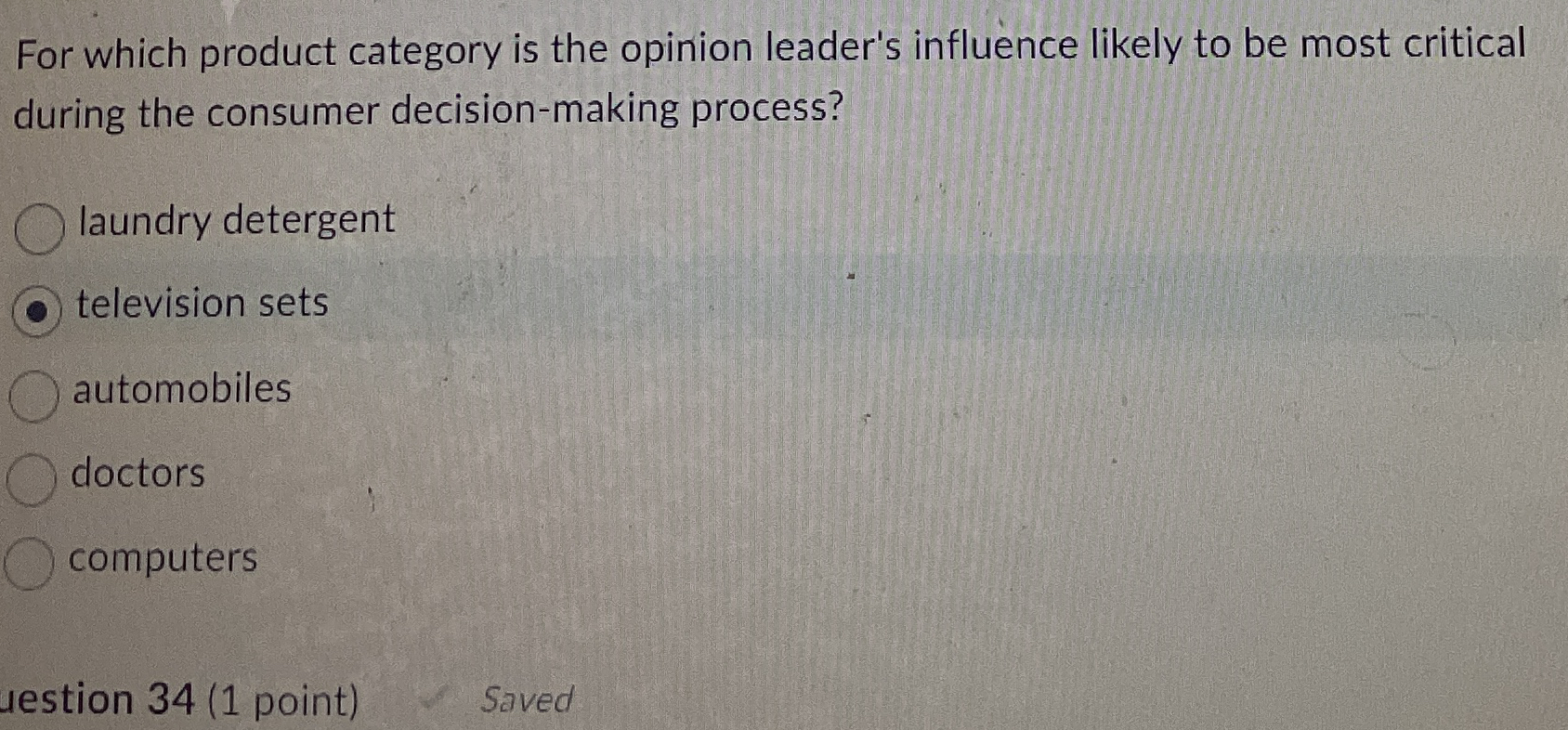 For which product category is the opinion