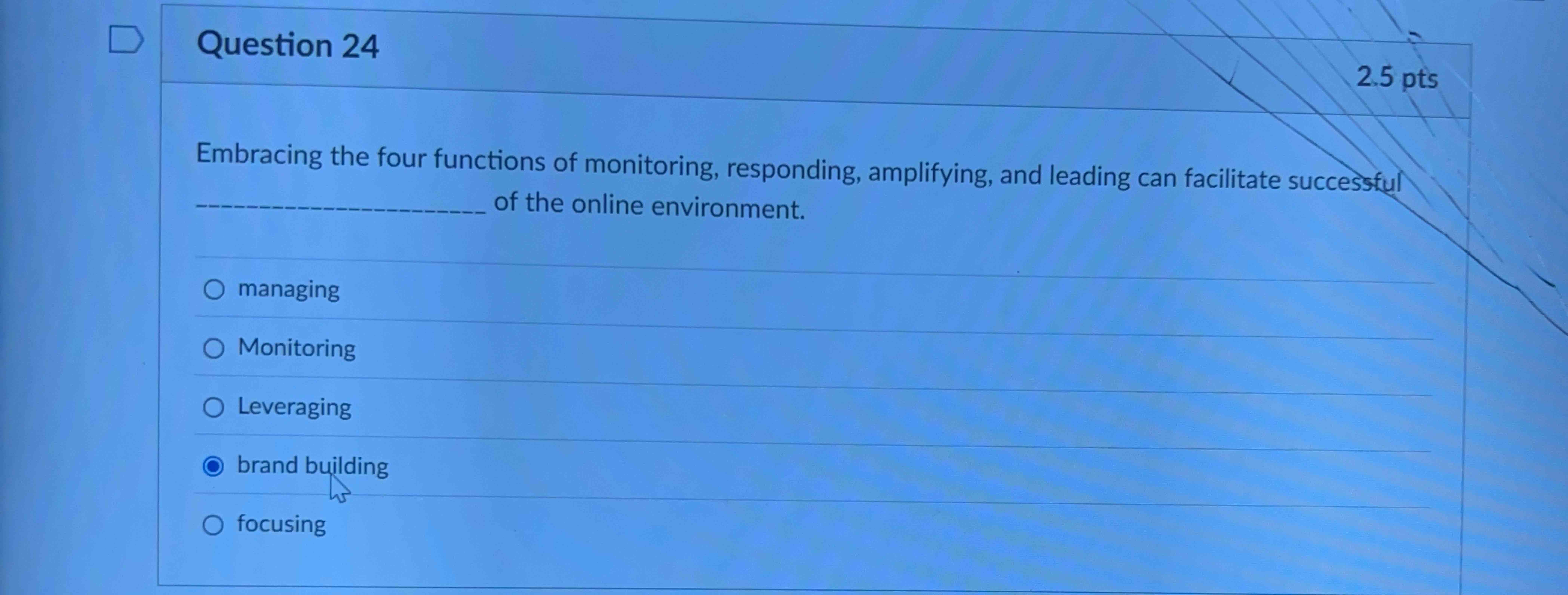 Question 2 4 Embracing the four functions of