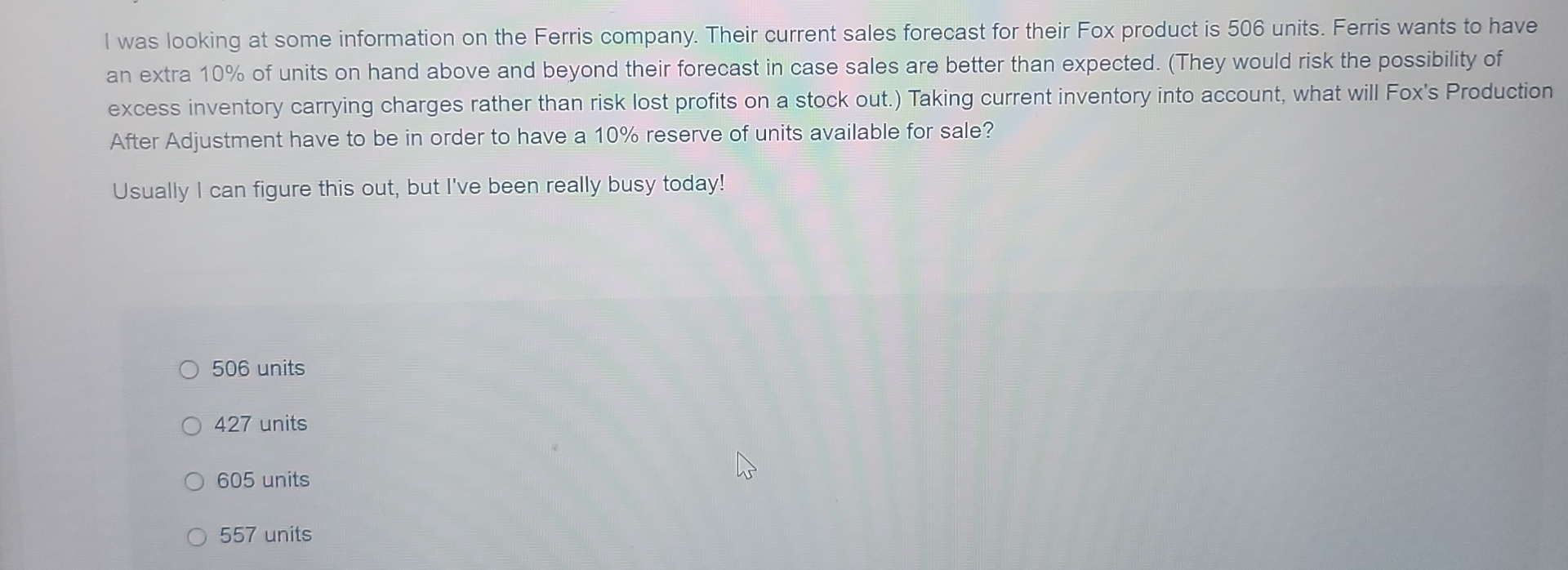 I was looking at some information on the Ferris