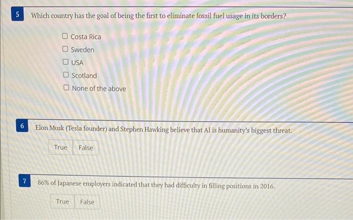 5 Which country has the goal of being the first