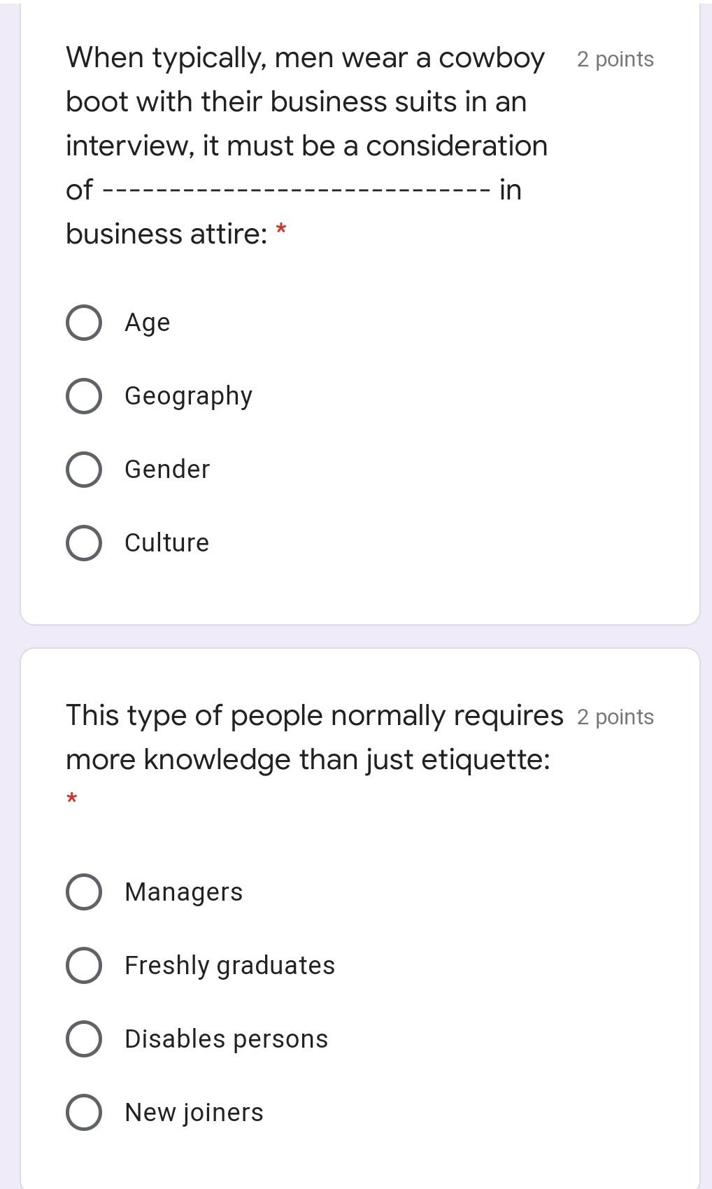 When typically, men wear a cowboy 2 points boot
