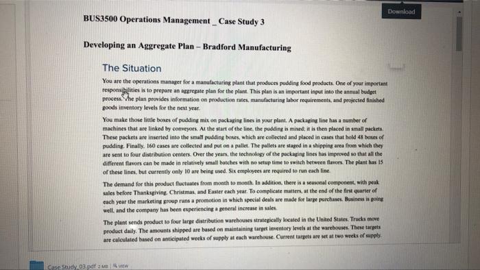 Download BUS3500 Operations Management_Case Study