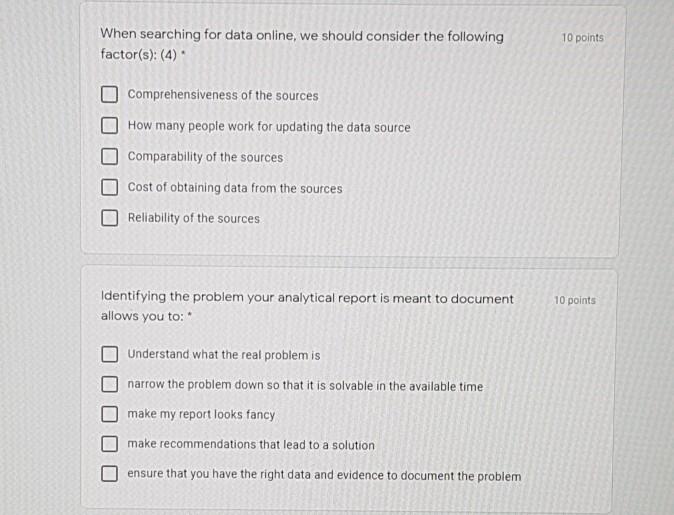 Select ALL the data collection tools you can use