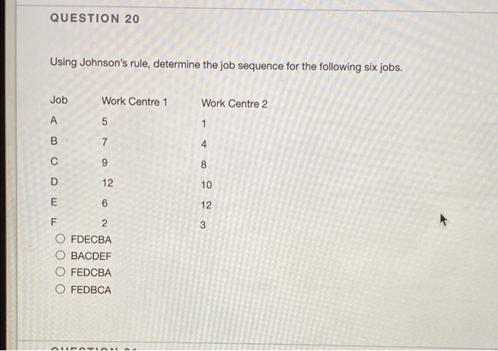 how do you solve this question? QUESTION 20 Using