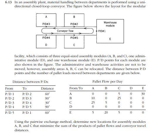 please detail solution 6.13 In an assembly plant,