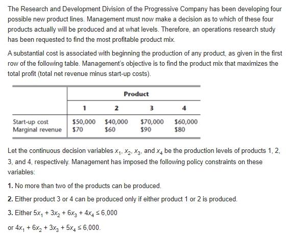 SOLVE WITH LINEAR PROGRAMMING PLEASE The Research