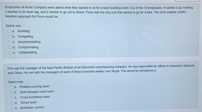 these questions are from ORGB. please answer all