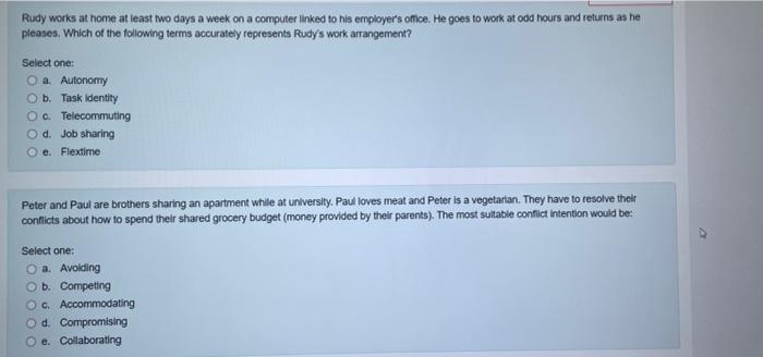 these questions are from ORGB. please answer all