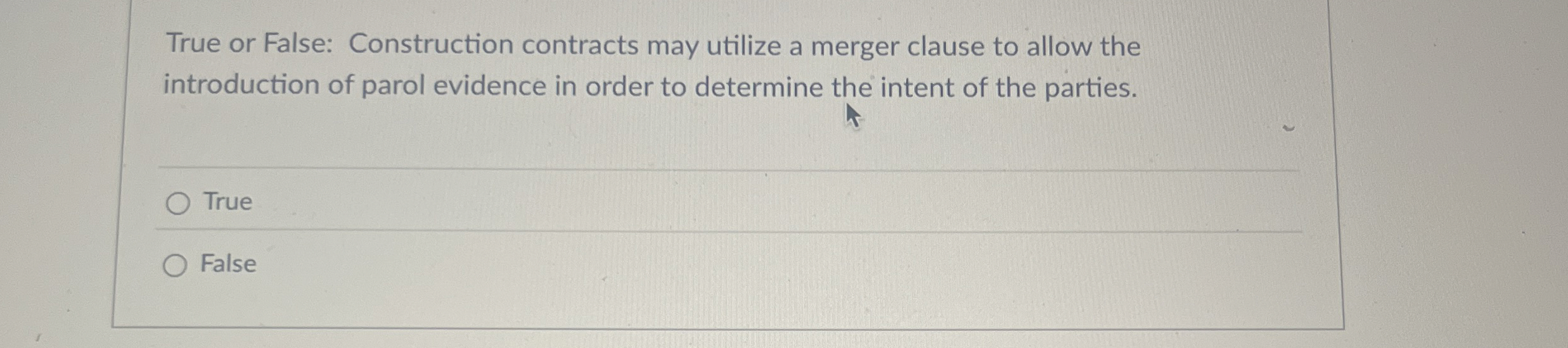 True or False: Construction contracts may utilize