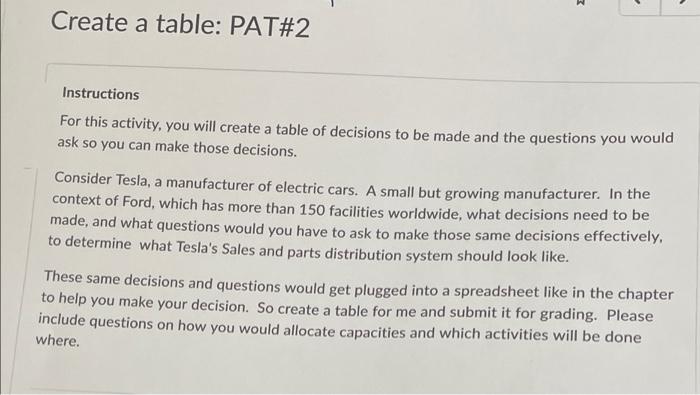 2 part question. please help. z Create a table: